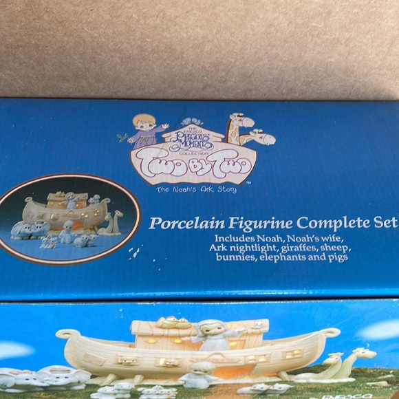 New Enesco Precious Moments Two by Two Noah's Ark 8 Pieces Complete Set 530948 - Picture 5 of 15